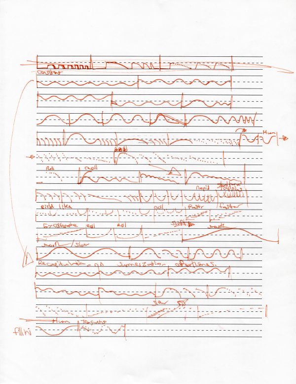 The rough draft of the Microtonal Ocarina Etude No.1